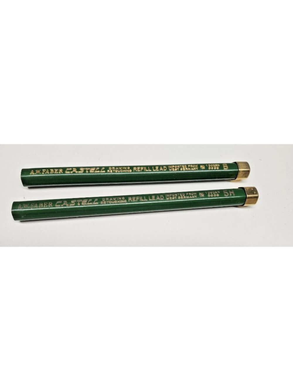 A.W. Faber Castell Refill Lead 9030 Vintage 5H, B, W. Germany Drawing Retouching